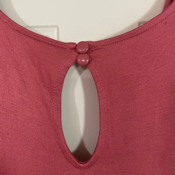 Liz Lange Maternity for Target Pink Midi Dress Spring Summer Preppy Staple Small - Picture 6 of 6